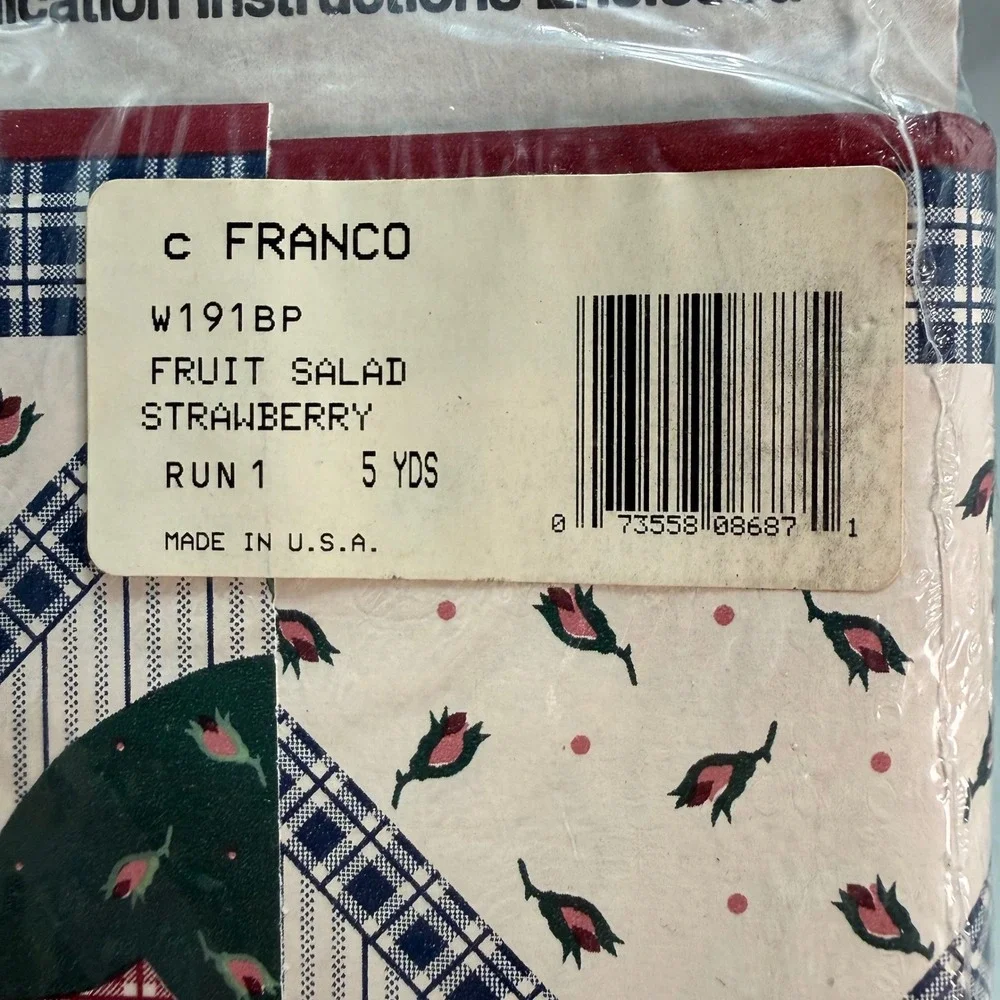 General Store Wall Border Strawberry Plaid Country Farmhouse Cottagecore 15 Yds